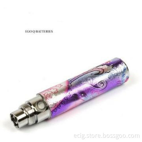Most beautiful design ego Q battery e-cigarette battery 900ma